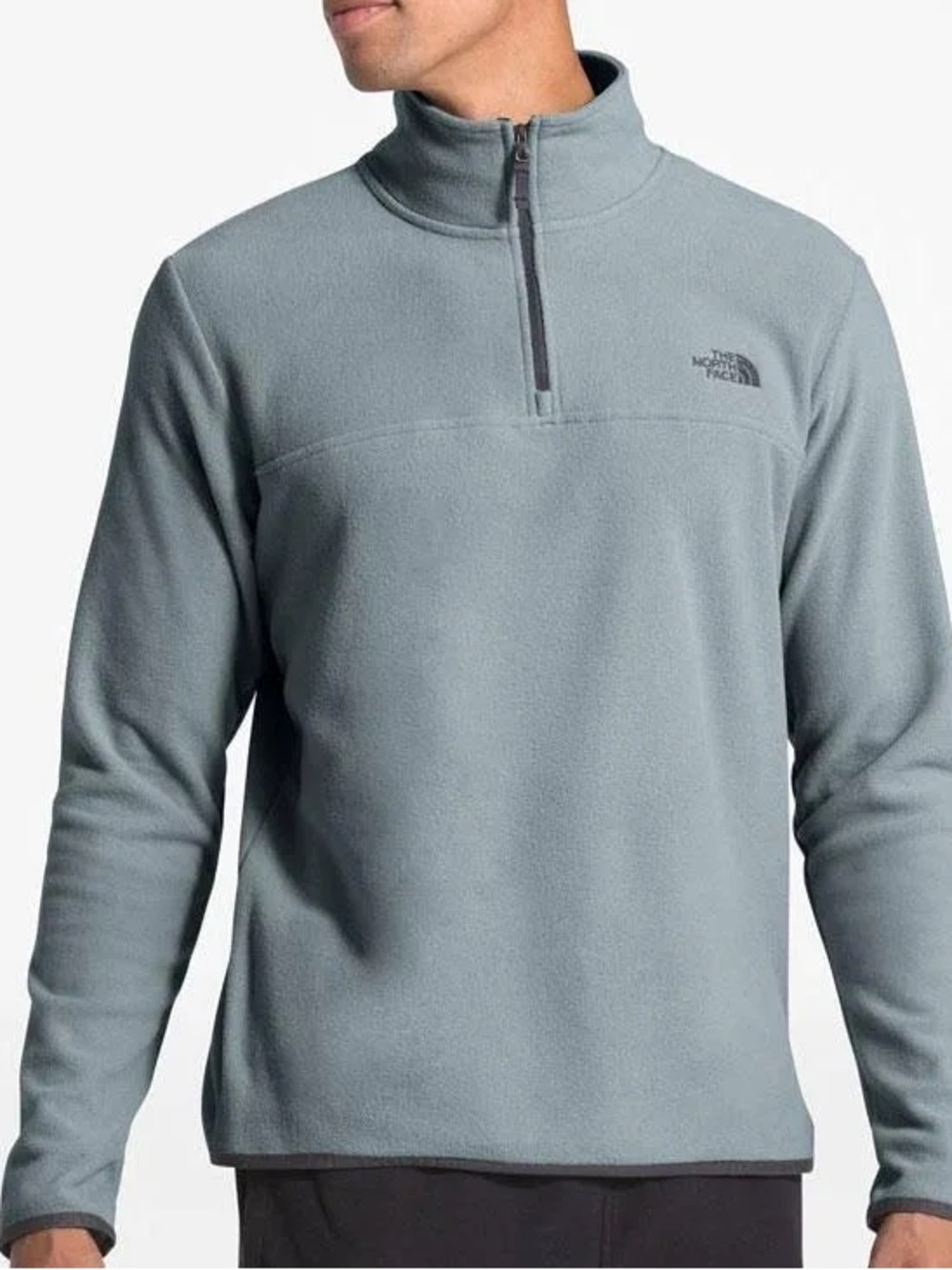 NWT The North Face TKA 1/4 zip glacier fleece in mid gray
